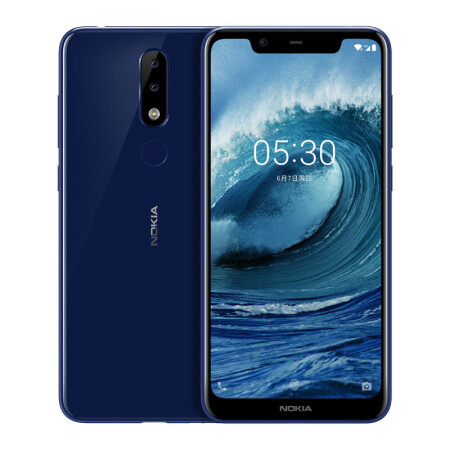 诺基亚（NOKIA） X5 移动联通电信全网通4G 双卡双待 全面屏智能手机 波罗的海蓝 (4G RAM+64G ROM)