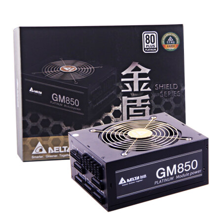 台达（DELTA) 额定850W 白金全模GM850 电源 （80PLUS白金牌/全模组/全日系电容/台达原厂滚珠温控静音风扇）