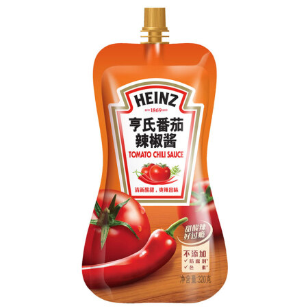 亨氏（Heinz）番茄辣椒酱 320g （袋装）,降价幅度1.1%