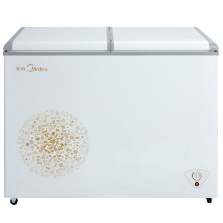 美的(Midea) BCD-220VM(E) 220升 商用家用卧式冰箱 双箱双温冷柜 (妙趣金)