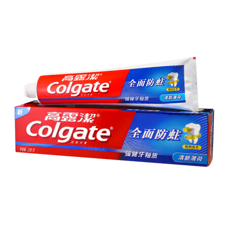 高露洁（Colgate） 全面防蛀清新薄荷 牙膏 250g（新老包装随机发放）