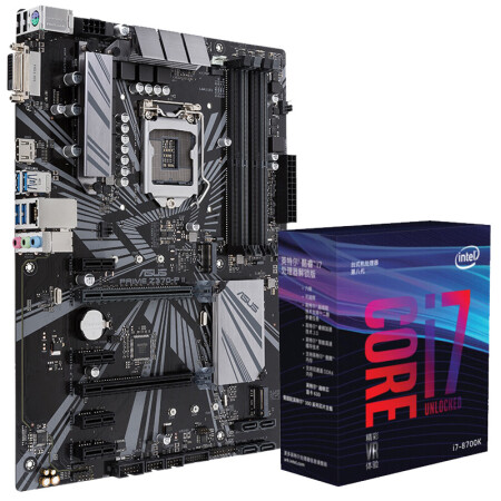 华硕（ASUS）PRIME Z370-P II 主板+ i7 8700K 盒装CPU处理器  板U套装