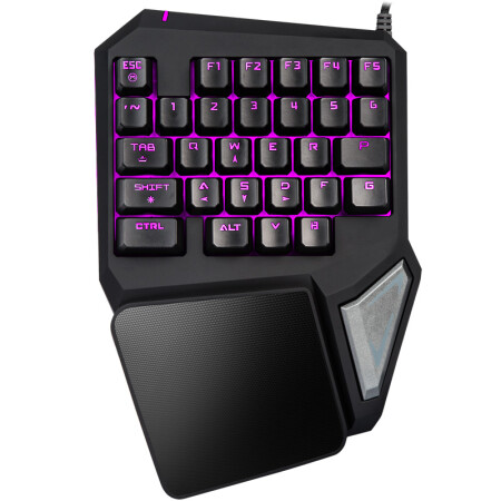 多彩（Delux）T9Pro单手机械手感游戏键盘 LOL七彩背光键盘