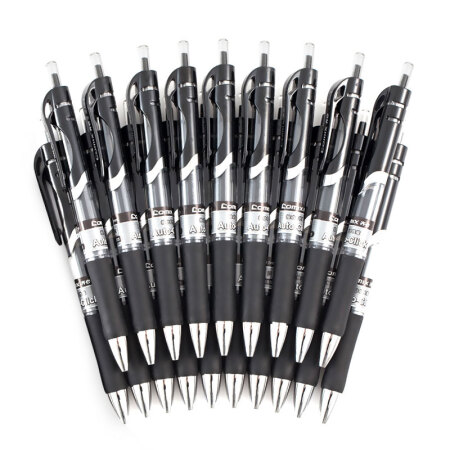 齐心（COMIX）20支装 0.5mm 按动中性笔/水笔/签字笔 黑色 办公文具 EB35
