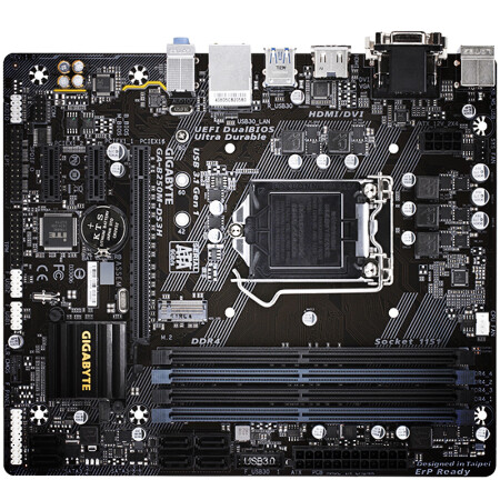 技嘉(gigabyte)b250m-ds3h 主板(intel b250/lga 1151)