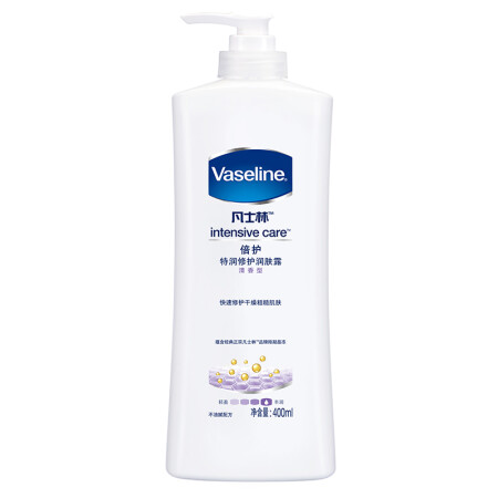 凡士林(Vaseline)润肤露 特润 修护清香400ml（身体乳/润体乳）(新老包装随机发货)