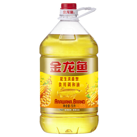 金龙鱼 食用油 花生浓香食用调和油5L