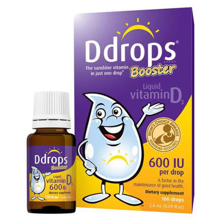 Ddrops 幼儿维生素D3滴剂600IU 2.8ml 加拿大进口,降价幅度3.3%