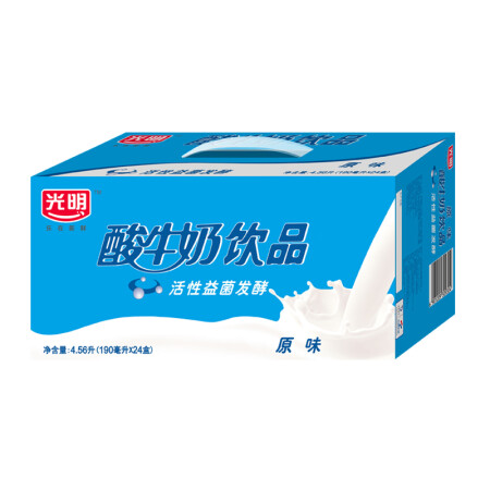 光明 酸奶酸牛奶饮品(原味)190ml*24盒