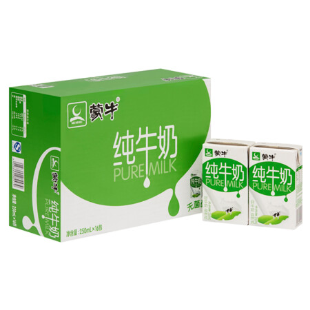 蒙牛 纯牛奶 PURE MILK 250ml*16盒 礼盒装