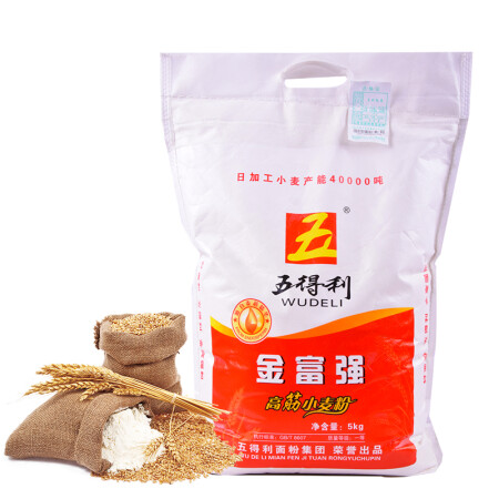 五得利 面粉 金富强 高筋小麦粉 5kg