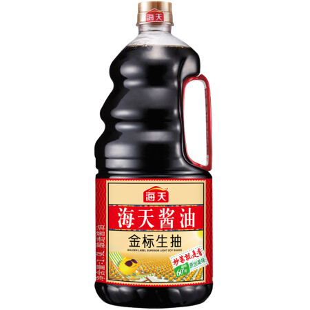 海天 金标生抽 黄豆酿造酱油 调味料调料1.9L,降价幅度4.6%