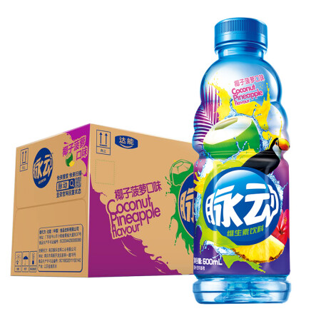 脉动（Mizone）椰子菠萝味运动饮料600ml *15瓶 整箱