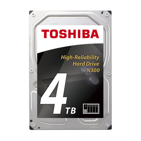 东芝(TOSHIBA)N300 系列 4TB 7200转 128M SATA3 NAS(网络存储) 硬盘(HDWQ140)