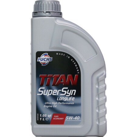 福斯（Fuchs）泰坦聚能全合成机油 Super Syn Longlife 5W-40 SN级 1L 德国原装进口