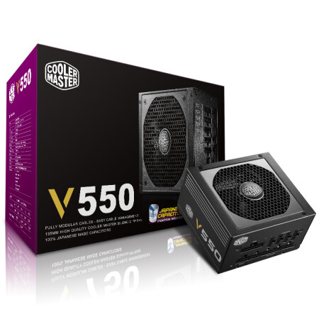 酷冷至尊（CoolerMaster）额定550W V550游戏电源（80PLUS金牌/全模组/全日系电容/短机身/可背线/质保五年）,降价幅度9.1%