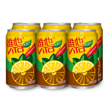 维他 柠檬茶310ml*6罐 整组 柠檬味茶饮料