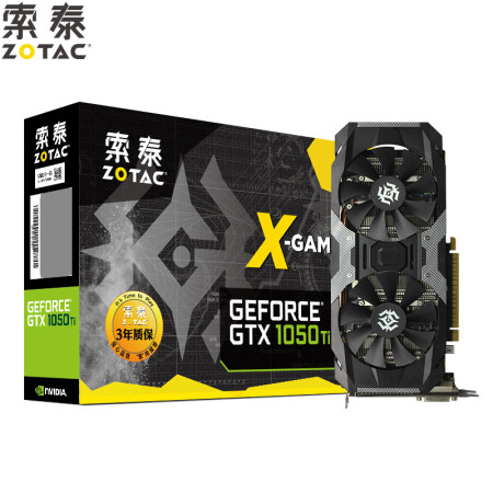 索泰（ZOTAC）GeForce GTX1050Ti-4GD5 X-GAMING OC 1354-1468MHz/7008MHz 4G/128bit GDDR5 PCI-E显卡,降价幅度25%