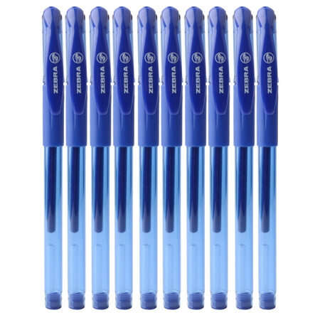 日本斑马牌(zebra)c-jj100 直液式中性笔 0.5mm 蓝色 10支装