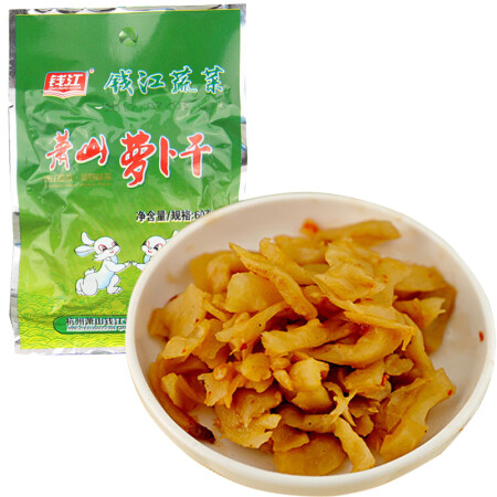 钱江 萧山萝卜干 榨菜 咸菜 酱菜 下饭菜 60g/袋（新老包装随机发货）,降价幅度12.2%