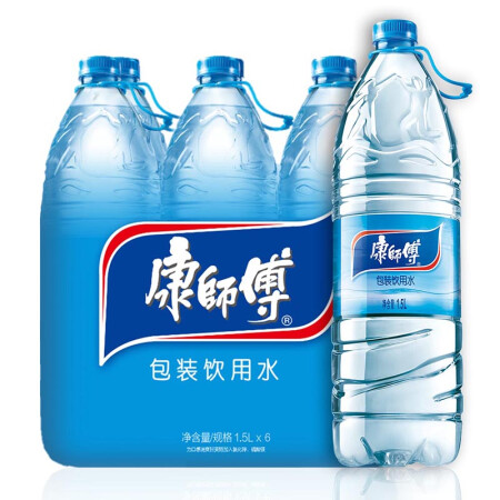 康师傅 包装饮用水1.5L*6瓶 整箱,降价幅度0.8%