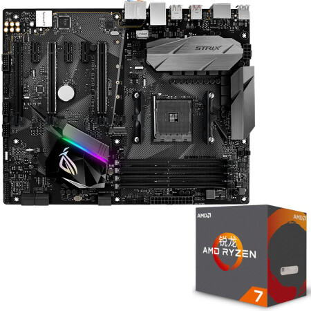 华硕ASUS ROG STRIX B350-F GAMING主板（AMD B350/AM4）+锐龙 Ryzen 7 1700 处理器8核 3.0GHz CPU主板套装,降价幅度7.6%