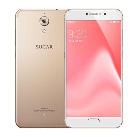 SUGAR 糖果手机F9 双卡双待 移动联通电信全网通4G手机 香槟金 4GB+64GB