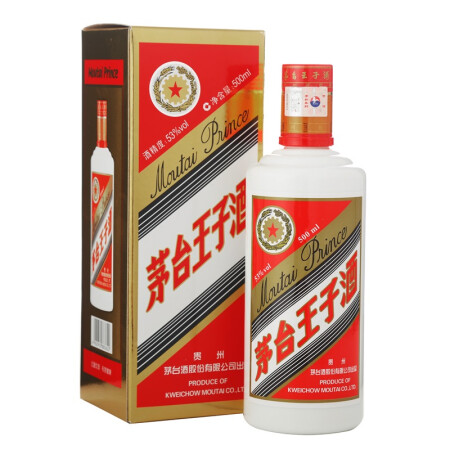 茅台 王子 53度 单瓶装白酒 500ml 口感酱香型,降价幅度0.6%