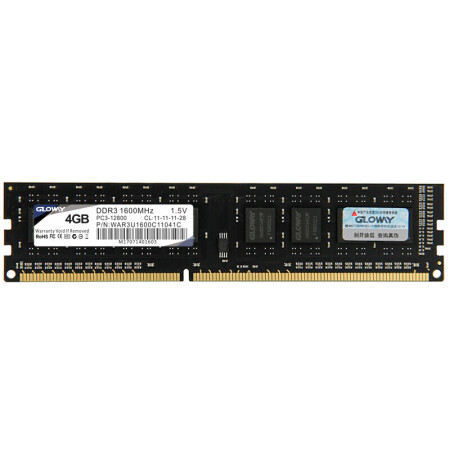 光威(Gloway) 战将 DDR3 4GB 1600频 台式机内存