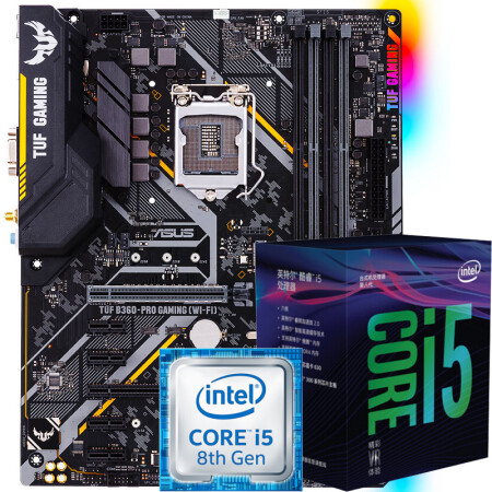 华硕（ASUS）TUF B360-PRO GAMING(WIF-FI)主板(Intel B360/LGA 1151)+英特尔 i5 8400 板U套装/主板+CPU套装