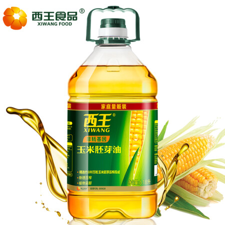 西王 玉米胚芽油 非轉(zhuǎn)基因壓榨食用油 京東定制款6.18L