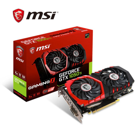 微星 MSI GTX 1050 Ti GAMING X 4G 128BIT GDDR5 PCI-E 3.0 旗舰红龙 吃鸡显卡