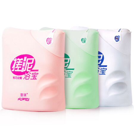 宣琪(海洋+桃花+茶树)搓泥浴宝沐浴露套装200ml*3(深层清洁搓澡去角质死皮磨砂滋润保湿清爽)