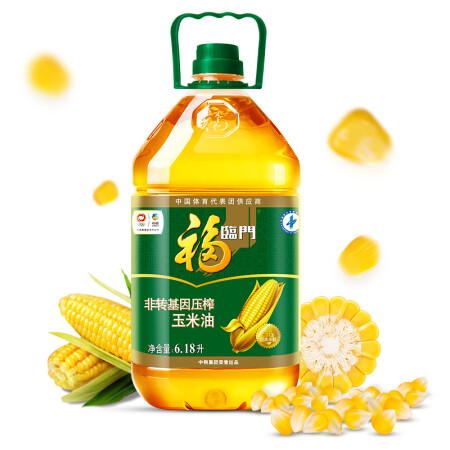 福临门 食用油 非转基因压榨玉米油（京东定制）6.18L 中粮出品 新老包装随机发货