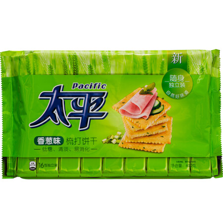 太平 梳打饼干 香葱味 400g(新老包装随机发货)