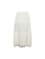 两三事云间月 2024夏季新款甜美蕾丝拼接白色高腰半身裙 白色  L