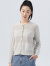 斯琴（siqin）2024春季新品女白色纯棉镂空提花薄款针织开衫外套 BDCB01401 白色 M
