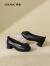 奥康（Aokang）官方女鞋 2024春季新款优雅气质通勤鞋舒适日常单鞋女 黑色 38
