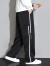 顶峰保罗（Dingfengbaoluo）裤子男士垂感直筒休闲长裤宽松春夏季阔腿运动2356黑色XL