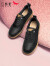 红蜻蜓通勤女单鞋新款舒适休闲女鞋耐磨一脚蹬运动女鞋WCB33272 黑色 39