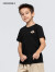 Converse匡威儿童装男童短袖t恤纯棉夏季新款大童环保系列半袖运动打底衫 正黑色 120(6)