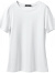 颜域简约纯色短袖T恤女夏装新款时尚气质ol通勤直筒显瘦上衣 白色 L