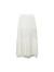 两三事云间月 2024夏季新款甜美蕾丝拼接白色高腰半身裙 白色  L