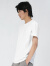 MARKLESS【纯棉透气】T恤男士春夏纯色短袖TXA5630M 云峰白 XL 