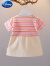 迪士尼女宝宝连衣裙夏季公主裙洋气婴儿上衣2小童夏天衣服0-4岁女童裙子 玫红色 90cm