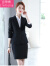 金蒂情新款职业装女装套装长袖小西装女士正装工作西服面试 黑色西装+西裤+半裙 S(建议80-90斤)