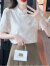 单蜜（Danmi）新中式国风短袖衬衫女装2024年夏季新款白雪纺衫立体盘扣小衫上衣 杏色 L