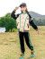 马可小熊童装女童套装秋装儿童休闲套装长袖棒球服运动两件套秋冬加绒厚QY 绿色-春秋款 120(建议身高115cm)
