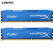 金士顿(Kingston) 8GB(4G×2)套装 DDR3 1600 台式机内存 骇客神条 Fury雷电系列 蓝色