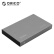 奥睿科(ORICO)2.5英寸Type-C移动硬盘盒全铝SATA串口笔记本硬盘外置壳固态ssd硬盘 灰2518C3